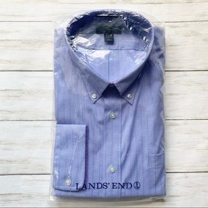 Lands’ End 17 1/2-35 Traditional Fit Dress Shirt